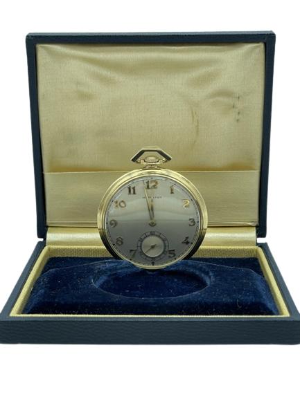HAMILTON 14KT. GOLD POCKET WATCH WITH ORIGINAL BOX (1 of 7)