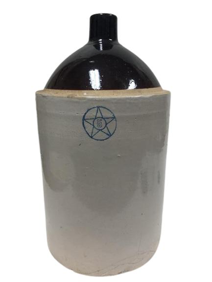 LARGE 5 GALLON  STONEWARE POTTERY JUG (1 of 4)