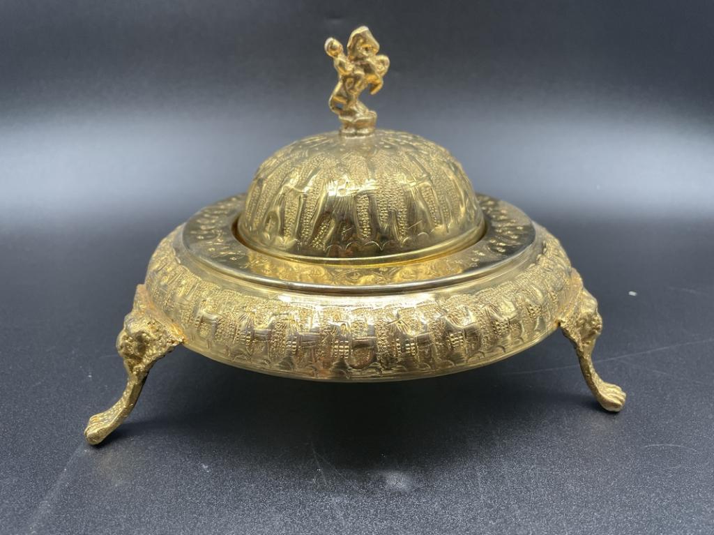 PERSIAN SILVERPLATE SERVEWARE CAVIAR DISH 5" (1 of 4)