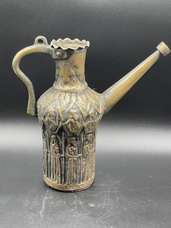 VINTAGE MIDDLE EASTERN PERSIAN BRASS CRUET (1 of 6)