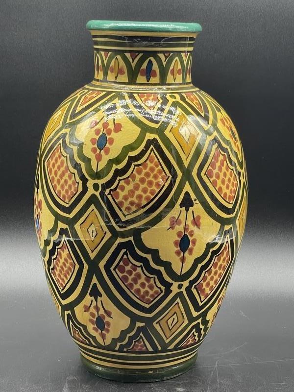 VINTAGE PERSIAN CERAMIC GLAZED VASE 14" (1 of 5)
