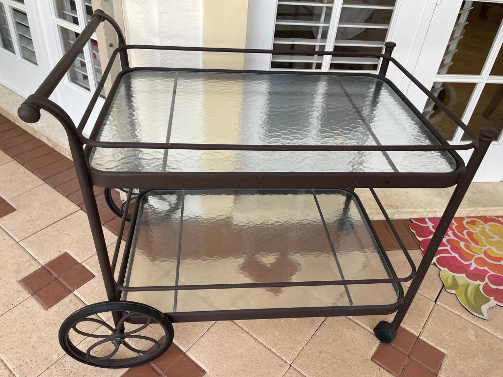 BROWN JORDAN  2 SHELVE TEA OR LUNCHEON CART (1 of 1)