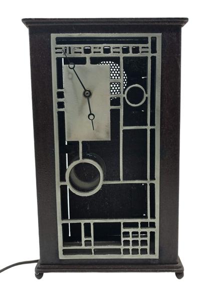 1920'S ART DECO STEEL CASED MANTEL CLOCK 14" (1 of 10)