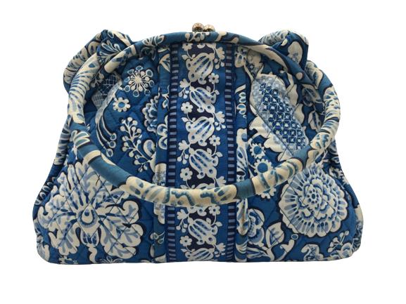 LOVELY VERA BRADLEY FLORAL FABRIC HANDBAG (1 of 4)