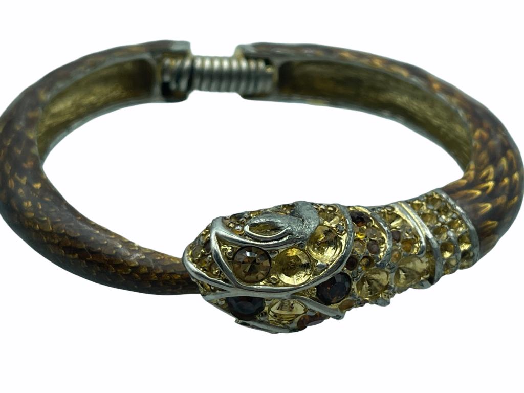 KENNETH JAY LANE SERPENT HINGED BRACELET: KENNETH JAY LANE SERPENT HINGED BRACELET -VERY GOOD CONDITION
