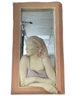 VINTAGE MODERN 3D PLASTER WALL SCULPTURE 44" (1 of 10)