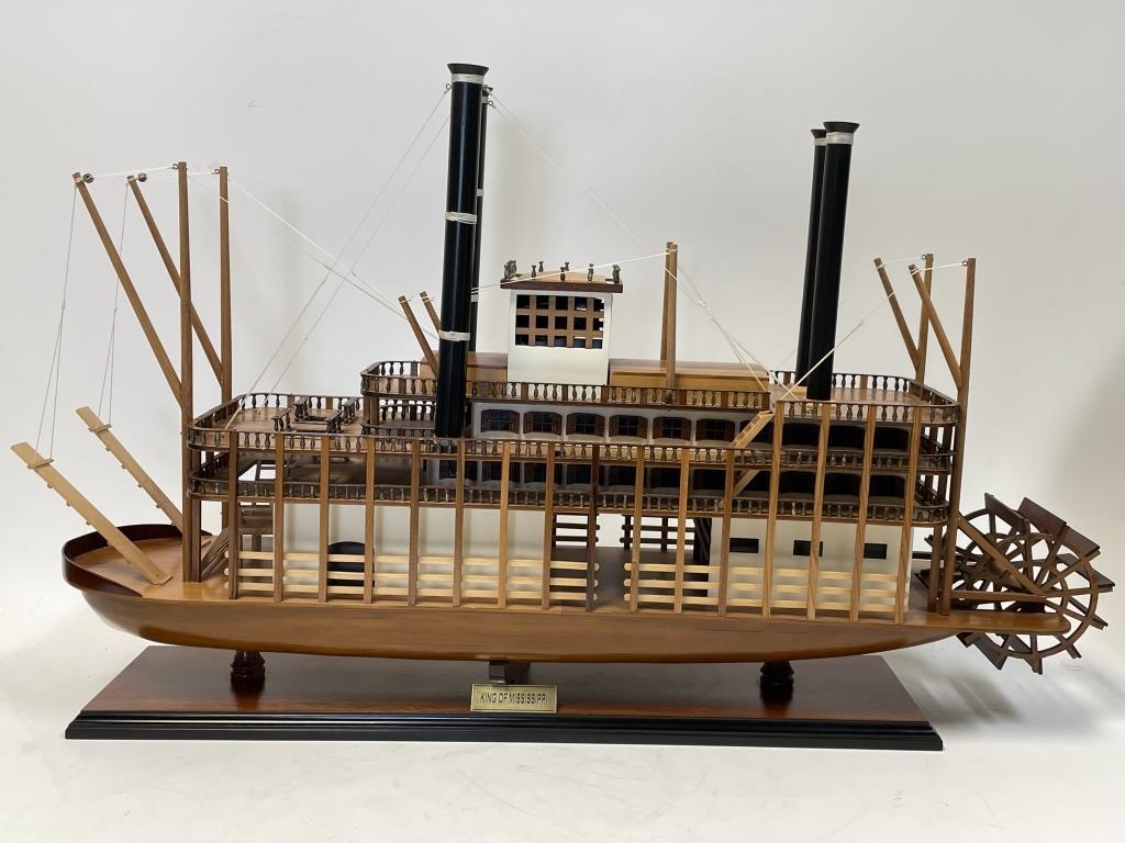 VINTAGE KING OF MISSISSIPPI WOOD SCALE MODEL 29" (1 of 7)