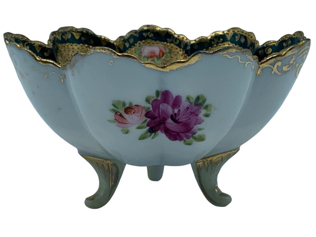 ANTIQUE ROYAL KINRAN NIPPON GOLD LEAF FLORAL BOWL (1 of 4)