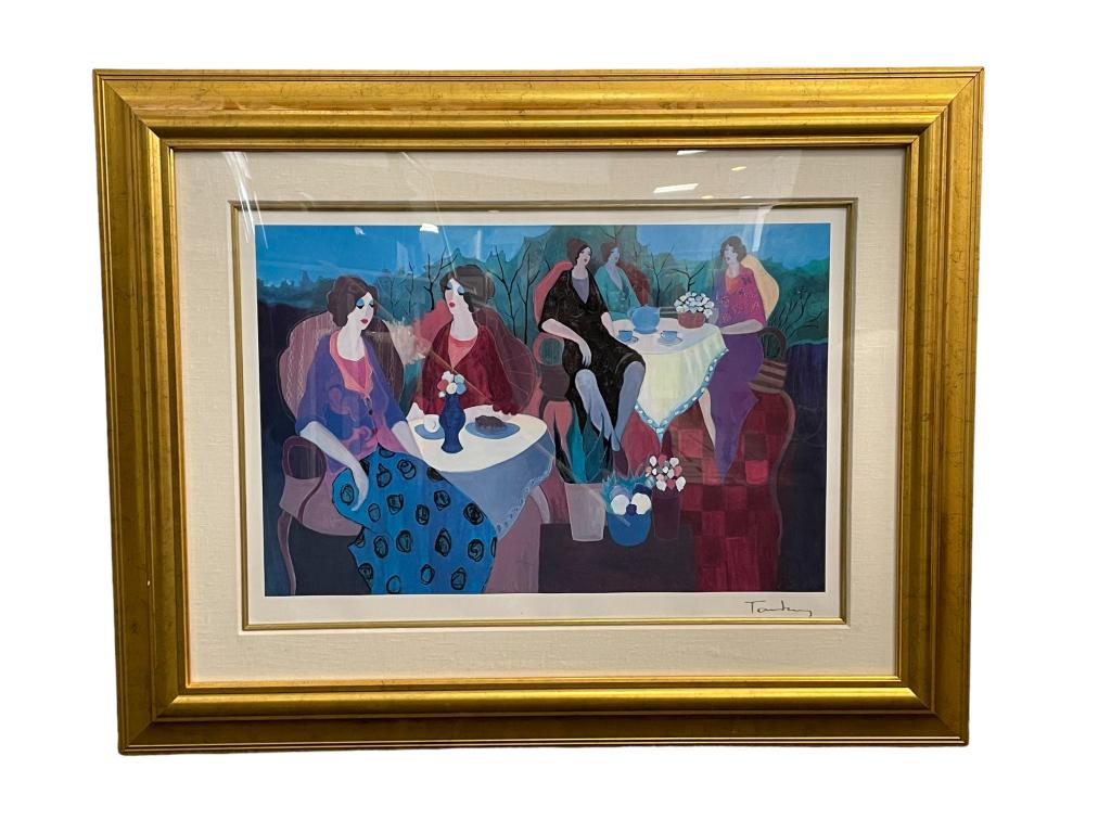 ITZCHAK TARKAY MORNING SOCIAL LITHOGRAPH PRINT 37" (1 of 5)