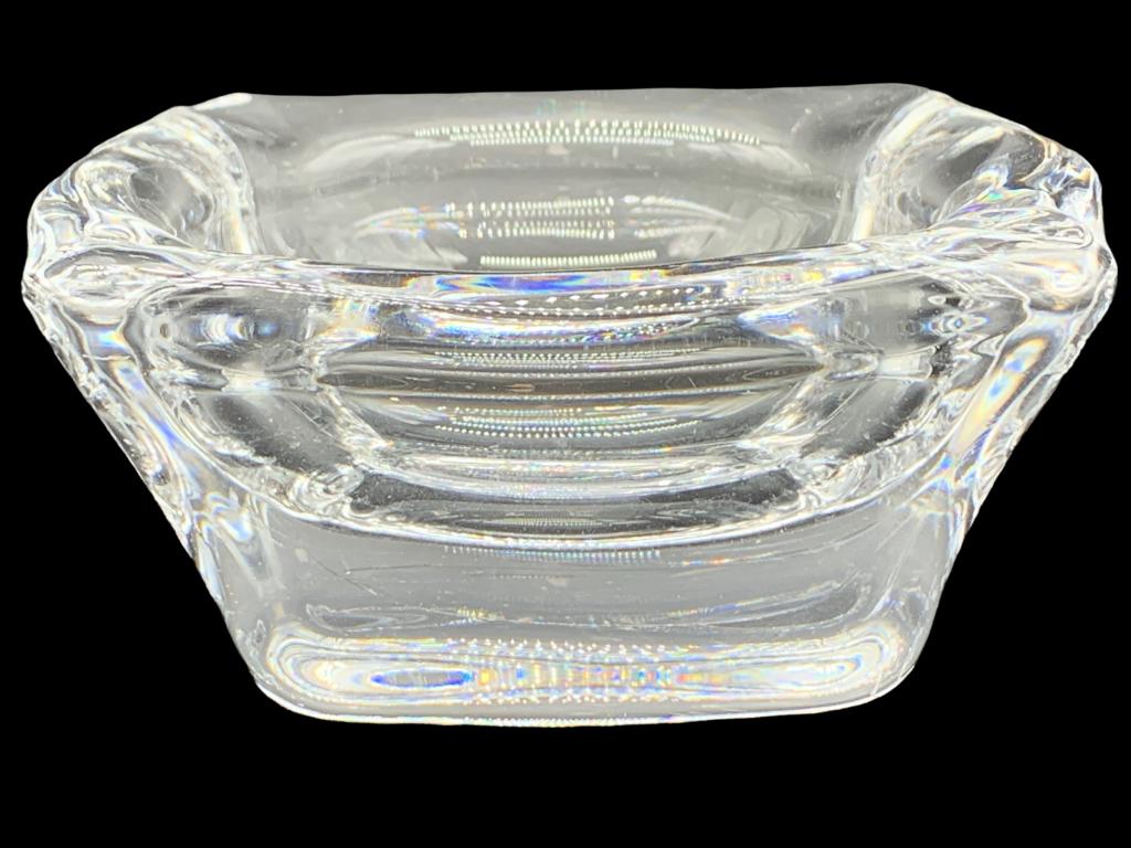 MODERNIST FRENCH DAUM SIGNED CRYSTAL ASHTRAY (1 of 4)
