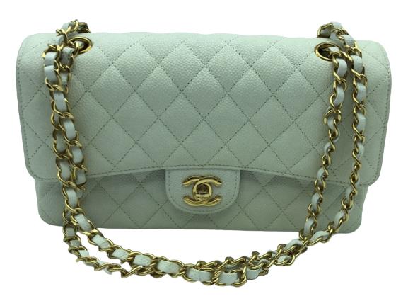 CHANEL TIMELESS WHITE CAVIAR LEATHER SHOULDER BAG (1 of 6)