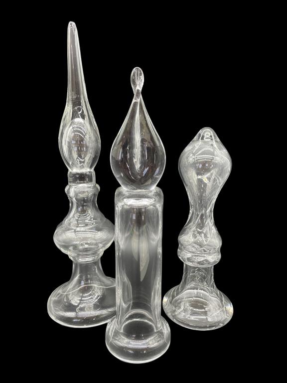 SET OF 3 HUNGARIAN CRYSTAL GLASS SCULPTURES (1 of 5)