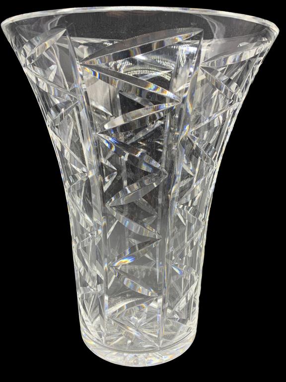 VINTAGE LARGE SIGNED WATERFORD CUT CRYSTAL VASE (1 of 4)