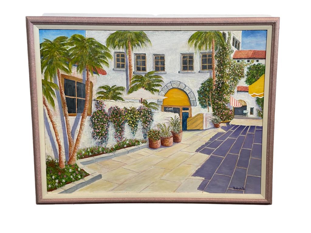 LARGE CITYSCAPE PAINTING SIGNED VERDANTA (1 of 4)