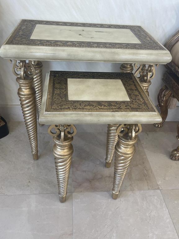 ITALIAN ROCOCO BARLEYTWIST STYLE NESTING TABLES (1 of 5)