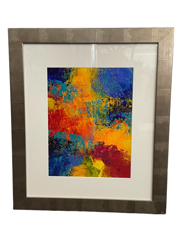 D. EDMUND COSMIC SENSE III MIXED MEDIA ART 24" (1 of 4)