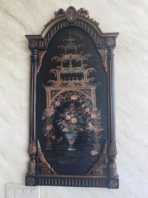MAITLAND SMITH STYLE CHINOISERIE WALL PLAQUE 41" (1 of 4)