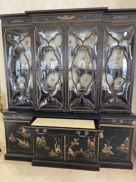 KARGES CHINOISERIE BREAKFRONT W/ PULL OUT DESK (1 of 2)