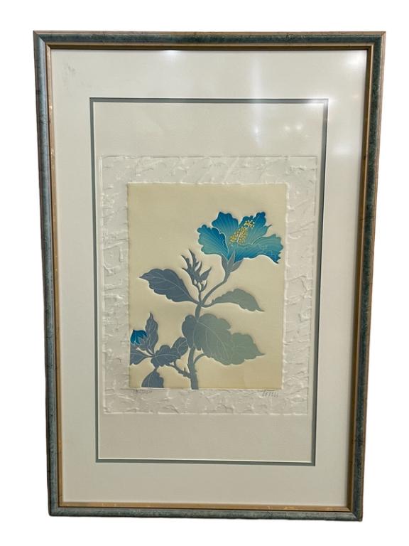 EMBOSSED PAPER FLOWER PRINT 27.5" (1 of 5)