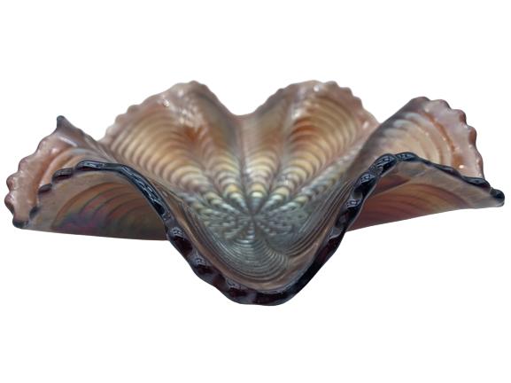 FENTON STYLE CARNIVAL SCALLOPED COMPOTE DISH (1 of 4)