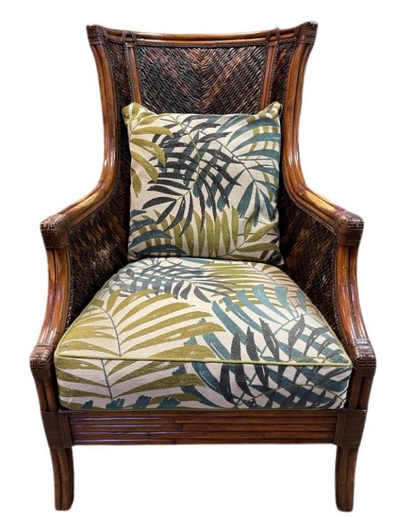 TOMMY BAHAMA LEXINGTON BAMBOO RATTAN LOUNGE CHAIR (1 of 6)