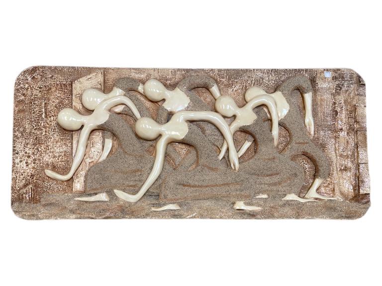 70'S FINESSE ORIGINALS SAND WALL SCULPTURE ART 60" (1 of 5)