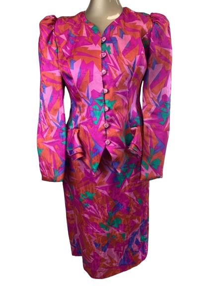 VINTAGE TALLY BOUTIQUE SKIRT AND TOP, SIZE 6: VINTAGE TALLY BOUTIQUE SKIRT AND TOP, SIZE 6 - SIZE 6- GORGEOUS FLORAL PATTERN