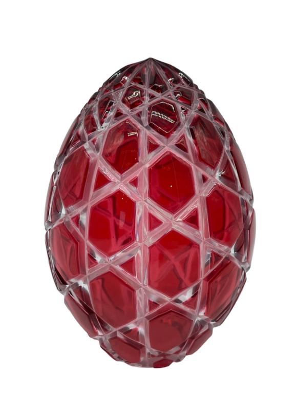 WATERFORD STYLE RUBY RED CUT GLASS BUD VASE 5" (1 of 4)