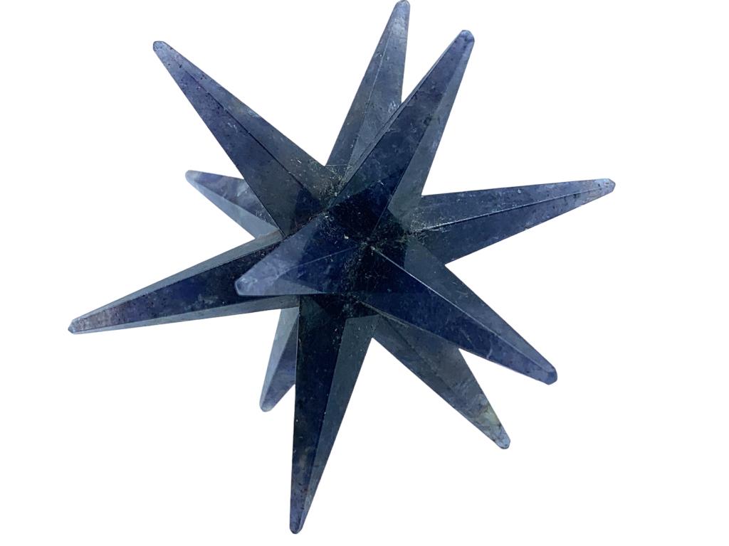 CRYSTAL AMETHYST STAR MERKABA STONE: CRYSTAL AMETHYST STAR MERKABA STONE- Amethyst Crystal- Over 3" Across- Good Used Condition Consistent with Age and Use (See Photos)