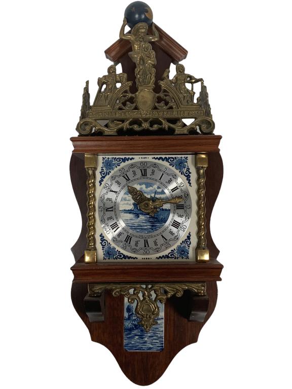 VINTAGE DELFT ZAANDAM DUTCH VINTAGE WALL CLOCK (1 of 5)
