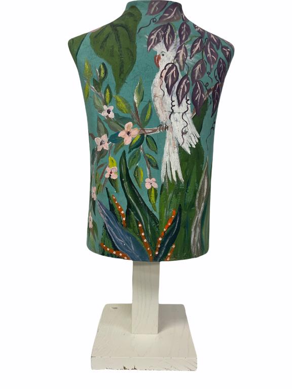 VTG HANDPAINTED ARTISAN MANIQUIN STAND BUST (1 of 4)