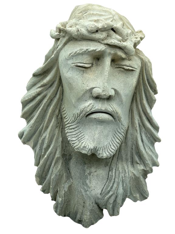 CAST STONE JESUS WALL SCULPTURE 20" (1 of 5)