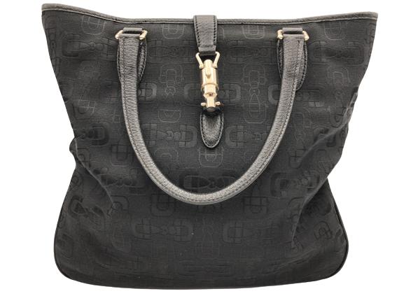 GUCCI HORSEBIT JACKIE BLACK MOMOGRAMMED TOTE (1 of 3)