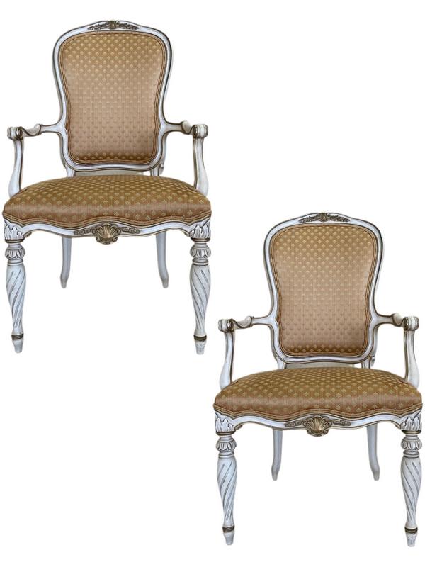PAIR OF KARGES FRENCH PROVINCIAL ARM CHAIRS 41.5" (1 of 11)