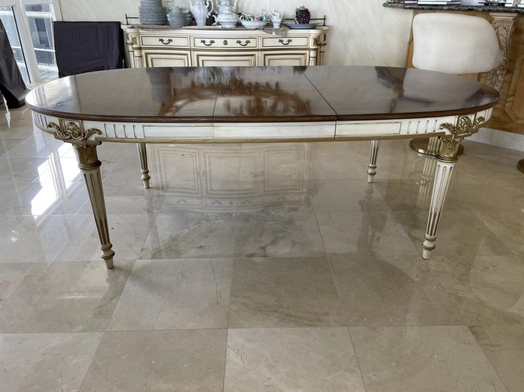 VINTAGE KARGES FRENCH PROVINCIAL DINING TABLE 84" (1 of 9)