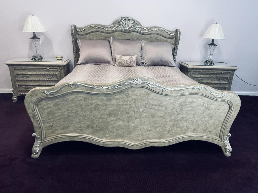 VENETIAN ROCOCO REVIVAL STYLE COMPLETE BED 90" (1 of 3)