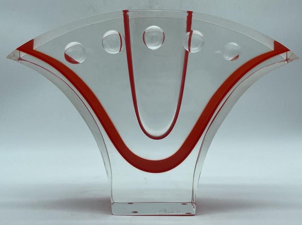 STEPHEN K. FRYE MID CENTURY LUCITE VASE 12" (1 of 3)
