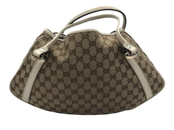 GUCCI MEDIUM BEIEGE/IVORY MONOGRAMMED TWINS TOTE (1 of 3)