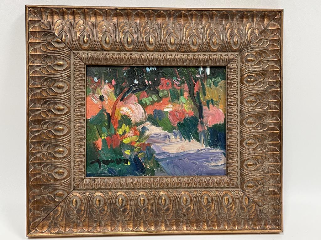JOSE TRUJILLO BRIGHT GARDEN OIL PAINTING 17.5" (1 of 5)