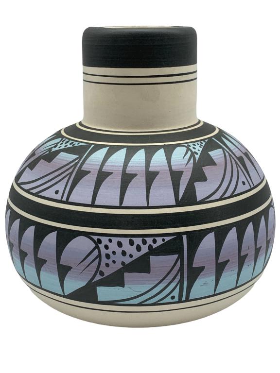 SIGNED NUMBER LORISEN NATIVE AMERICAN CERAMIC VASE (1 of 3)
