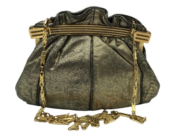 VINTAGE C. FIONA METALLIC GOLD EVENING BAG (1 of 6)