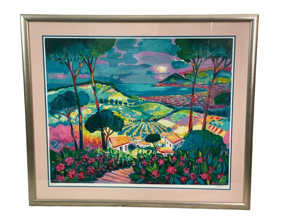 LARGE JEAN CLAUDE PICOT FRENCH LANDSCAPE PRINT 42" (1 of 6)