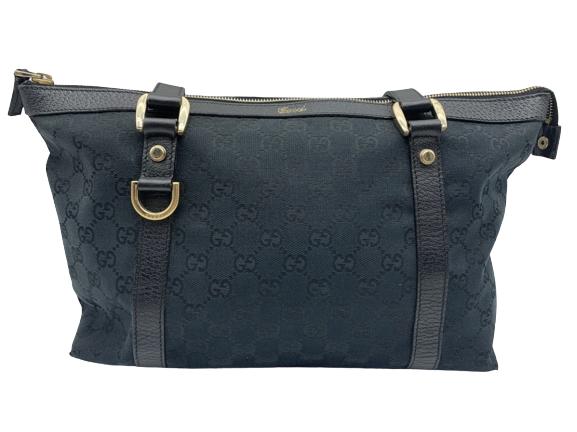 GUCCI ABBEY BLACK MONOGRAMMED TOTE (1 of 5)