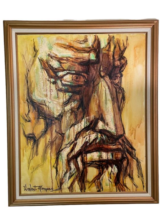 UMBERTO ROMANO ORIGINAL PAINTING OF MOSES 34.5" (1 of 4)