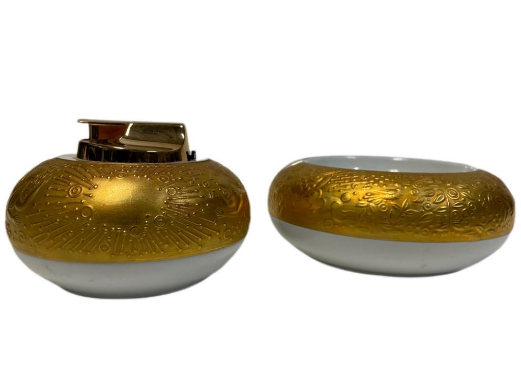 ROSENTHAL MAGIC FLUTE  ASHTRAY & LIGHTER SET (1 of 4)