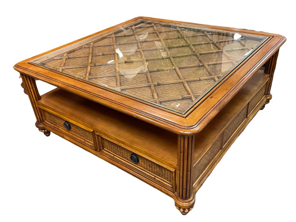 TOMMY BAHAMA COASTAL MODERN COFFEE TABLE 46" (1 of 6)