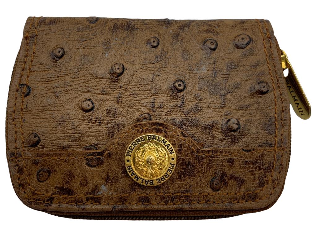 PIERRE BALMAIN ZIPPER LEATHER KEY COIN WALLET (1 of 4)