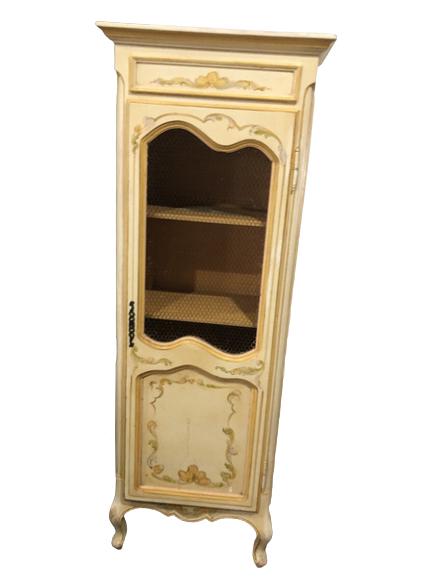 VINTAGE FRENCH PROVINCIAL YELLOW SIDE CABINET 67" (1 of 3)