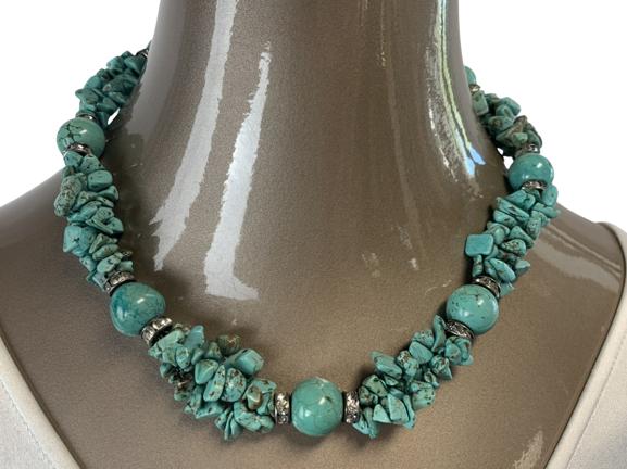 STUNNING NATURAL STONE TURQUOISE NECKLACE (1 of 4)