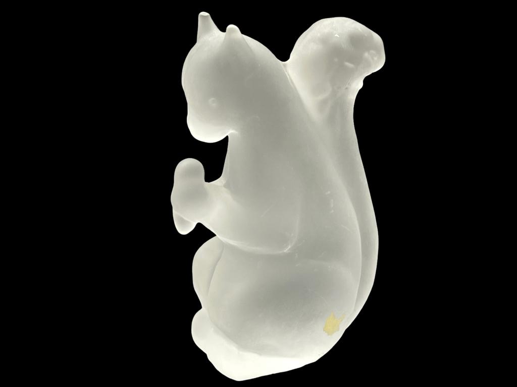 VTG LALIQUE INSPIRED FROSTED GLASS SQUIRREL: VTG LALIQUE INSPIRED FROSTED GLASS SQUIRREL